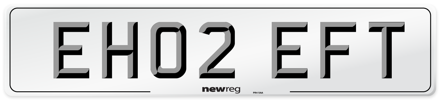 EH02 EFT Number Plate from New Reg